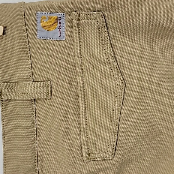 Men's Rugged Flex Relaxed Fit Canvas Cargo Shorts, Khaki, Size 33, NWOT - Picture 5 of 13
